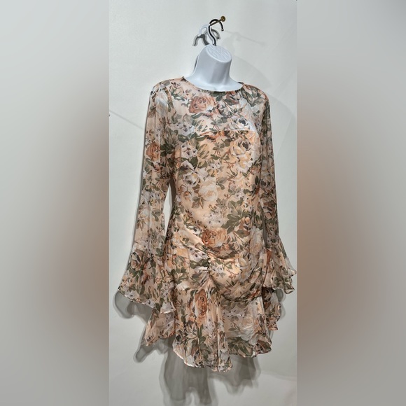 Sage & Paige Lost In Seasons Floral Nude Multi Floral Mini Dress Size Small NWT - Picture 4 of 9